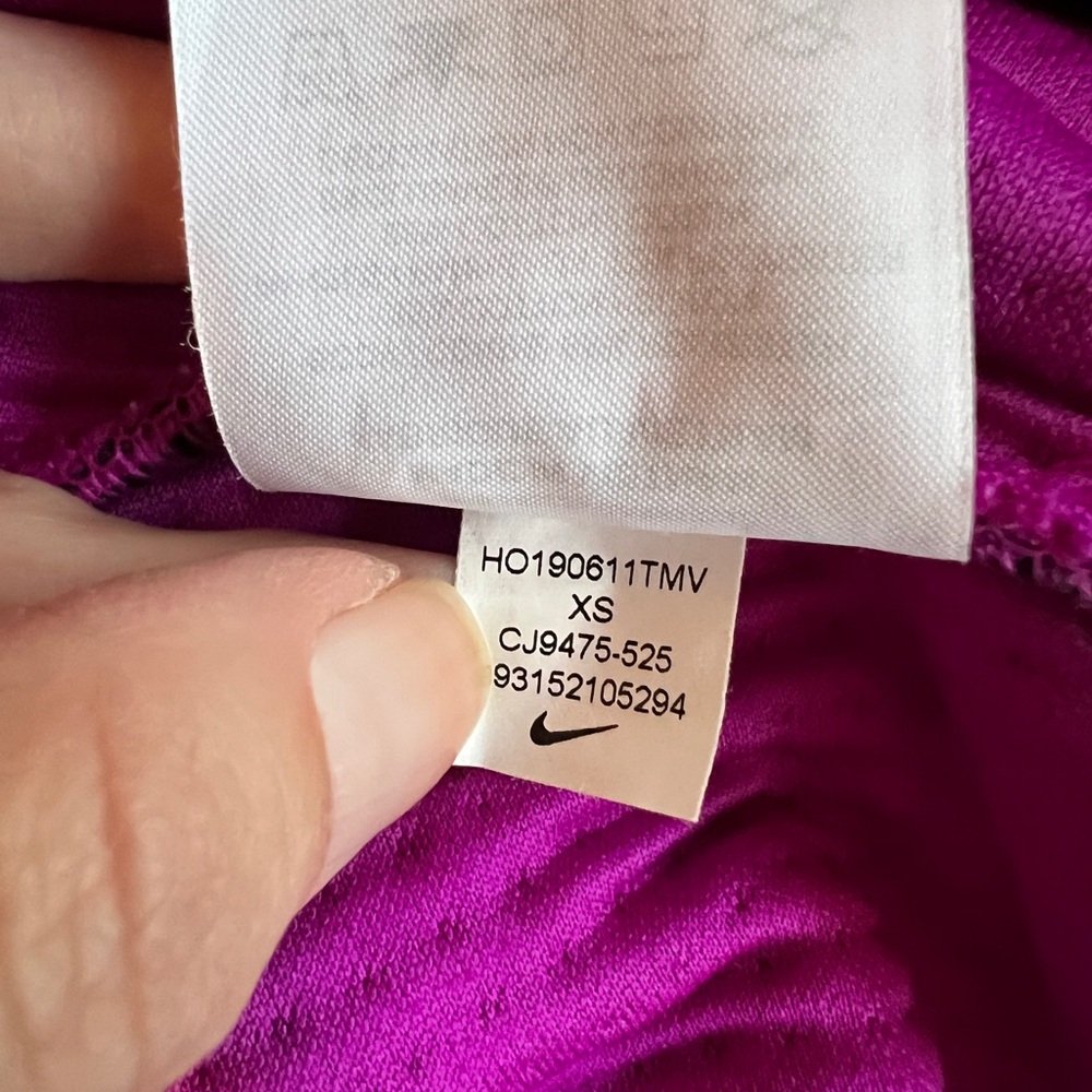 Nike Women's Purple Crop Oversized Sweatshirt XS - Picture 10 of 10
